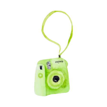 Zeleni polaroidni fotoaparat