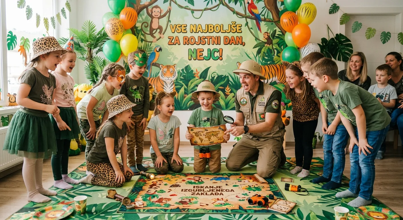 Džungla - safari rojstnodnevna zabava