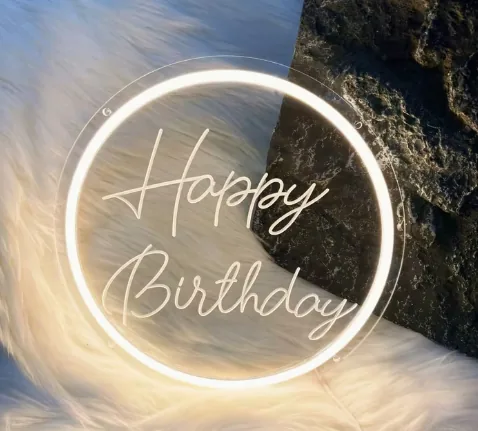 LED napis Happy Birthday