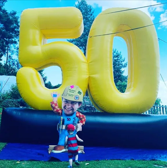 Napihljiva številka 50 - foto rekvizit za abraham