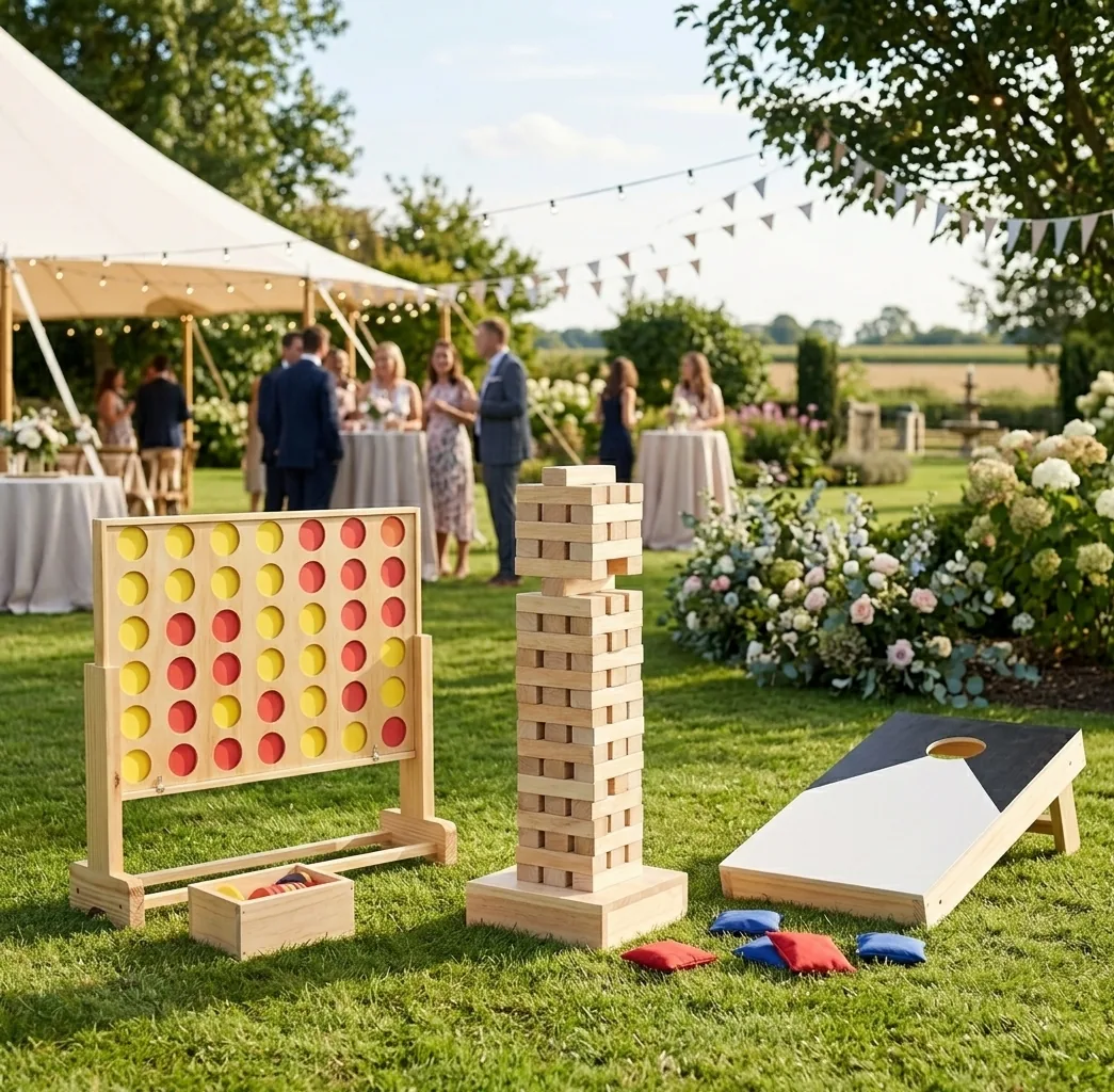 Paket za zabavo - Jenga, 4 v vrsto, Cornhole